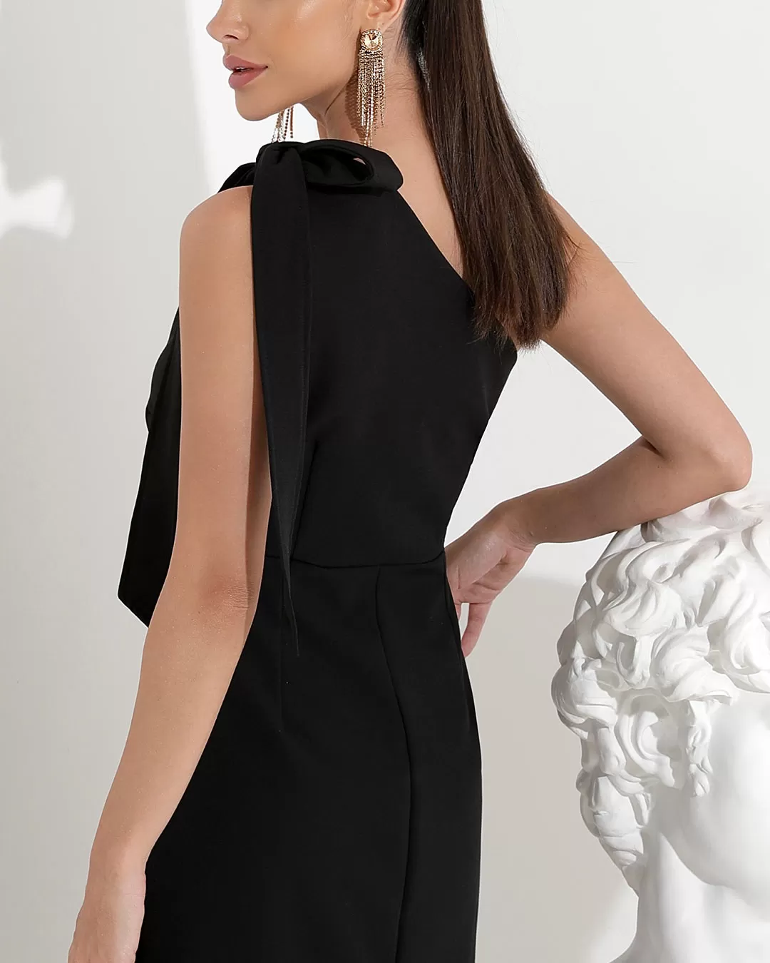 Miss Misses - Dress Miss Misses One Shoulder With Sash Black - 54150001