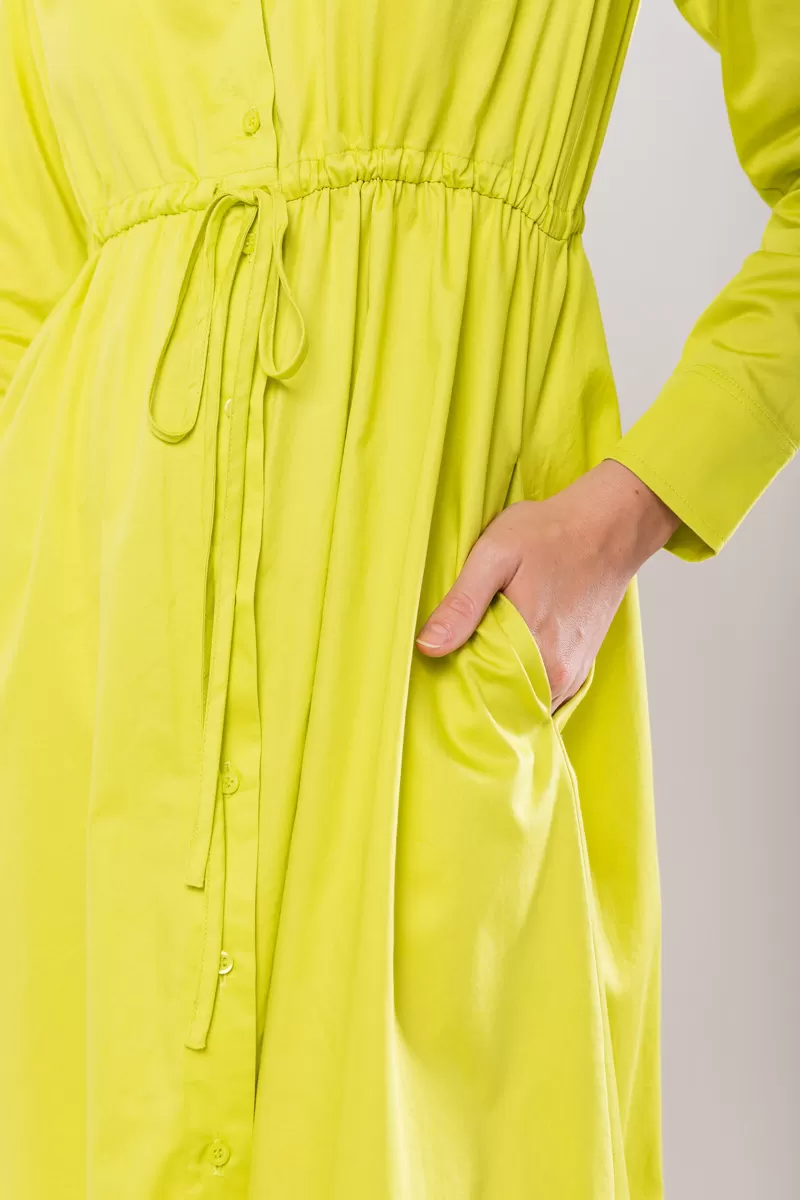 Hidrogênio - VESTIDO CHEMISE DE MANGAS LONGAS TRICOLINE SICILIANO - 19841525