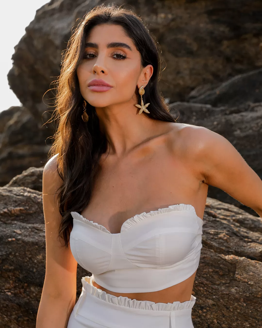 Dot Clothing - Conjunto Dot Clothing Saia Longa Offwhite - 2091OFF