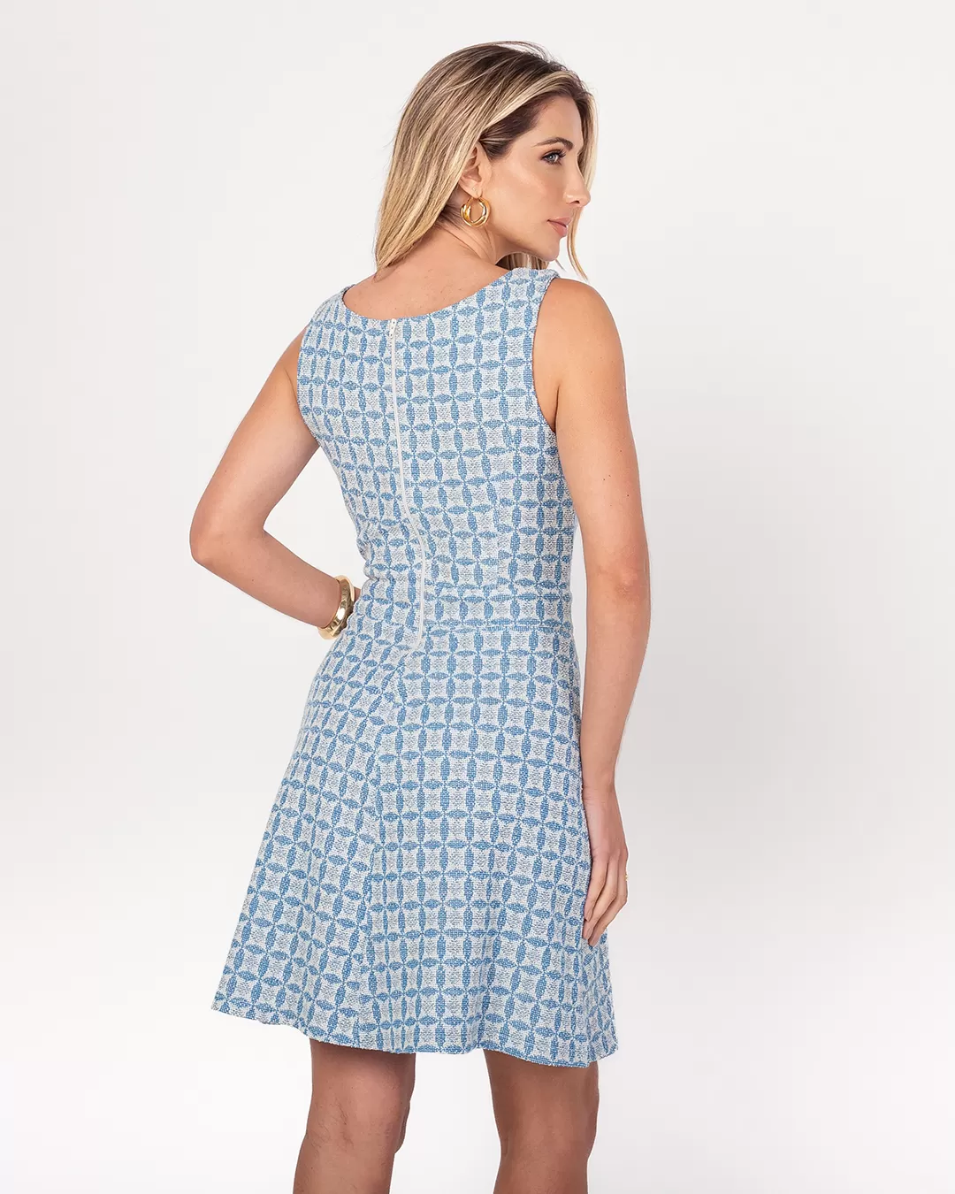 Miss Misses - Dress Miss Misses Evase With Blue Zipper - D0025AZUL