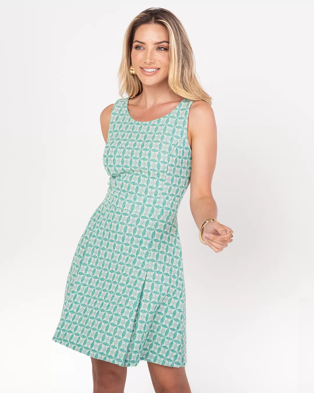 Miss Misses - Dress Miss Misses Evase With Green Zipper - D0025VERDE