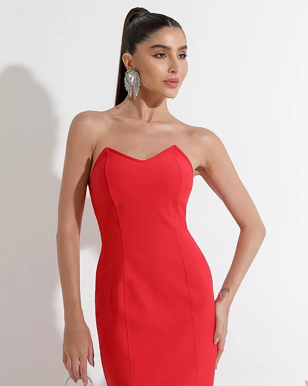 Miss Misses - Vestido Miss Misses Midi Tomara Que Caia Vermelho - 54168VERMELHO