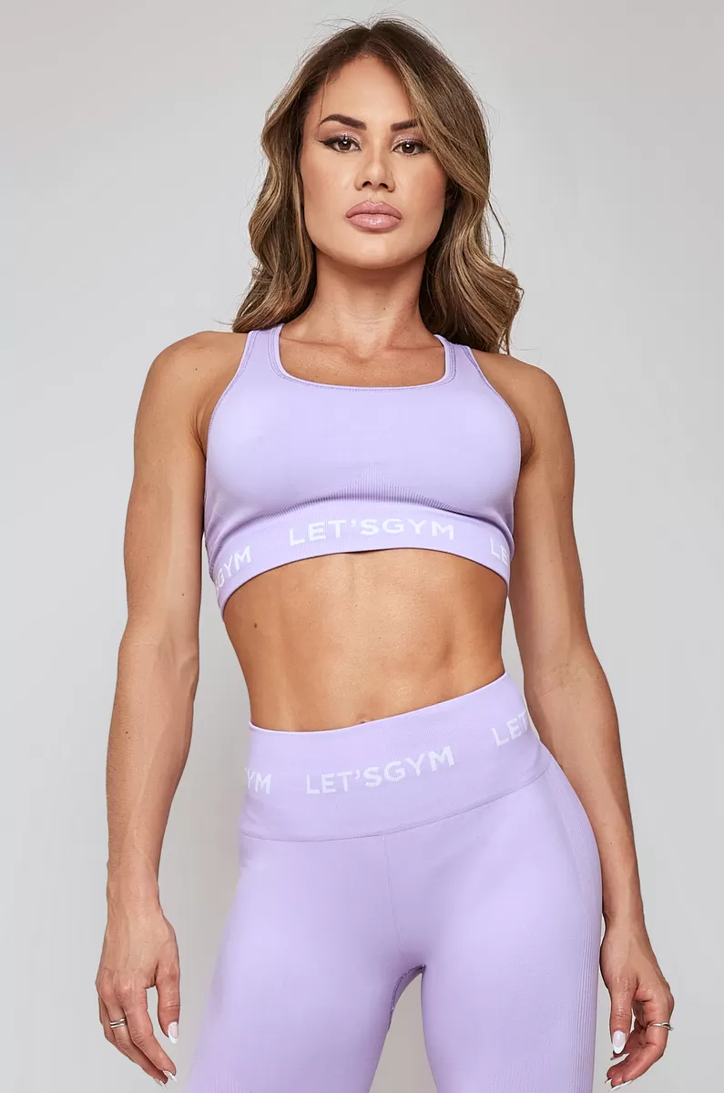 Lets Gym - Lilac Seamless Sport Top - 2228LS