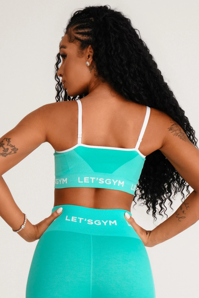Lets Gym - Seamless Urban Turquoise Top - 2226TU