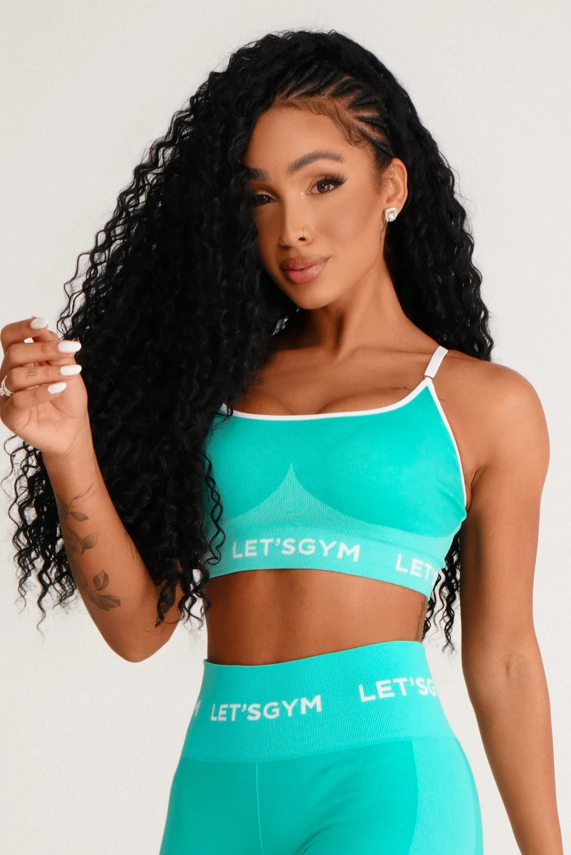 Lets Gym - Seamless Urban Turquoise Top - 2226TU