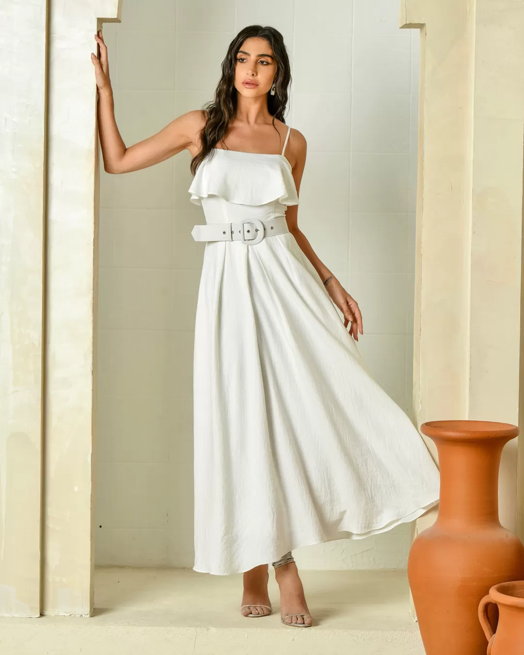 Dot Clothing - Dress Dot Clothing Longuete frill Offwhite - 2143OFF