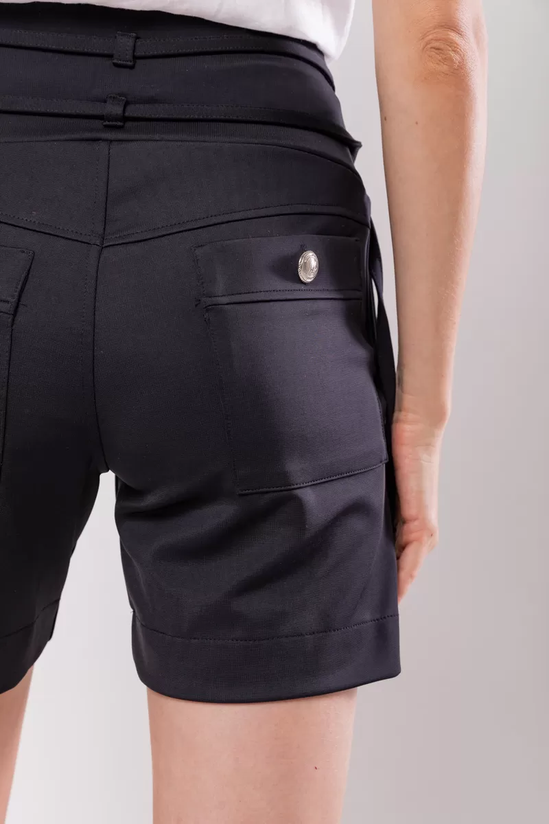 Hidrogênio - BERMUDA ALFAIATARIA COM DUAS FAIXAS PRETO - 19847001