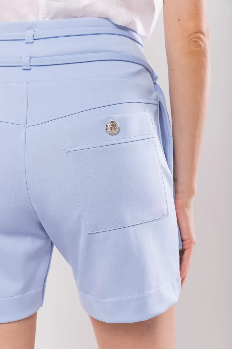 Hidrogênio - BERMUDA ALFAIATARIA COM DUAS FAIXAS AZUL CLARO - 19847078