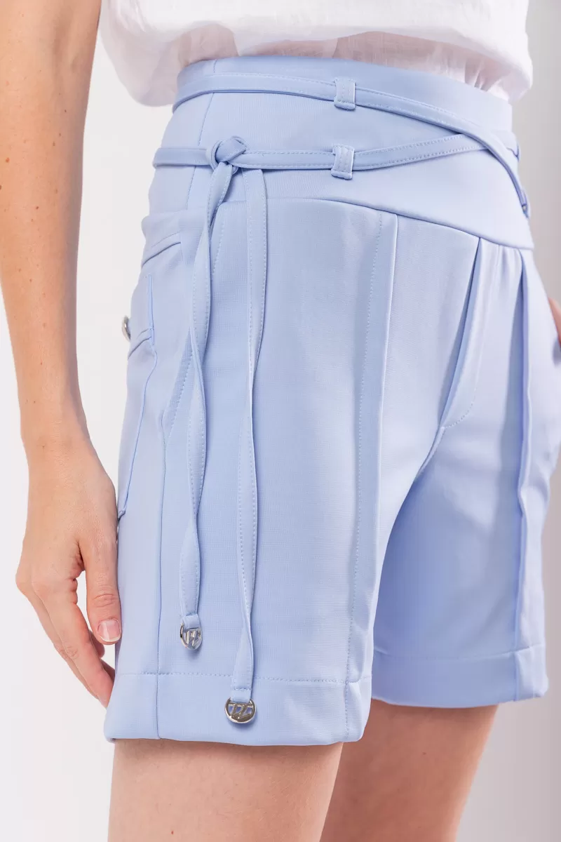 Hidrogênio - BERMUDA ALFAIATARIA COM DUAS FAIXAS AZUL CLARO - 19847078