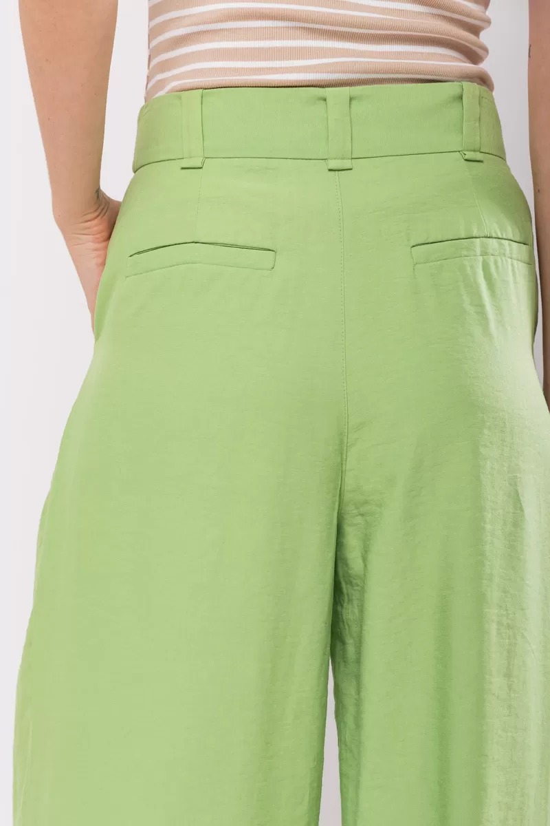 Hidrogênio - CALÇA PANTALONA COM DUAS PREGAS MARIANNE VERDE - 19769009