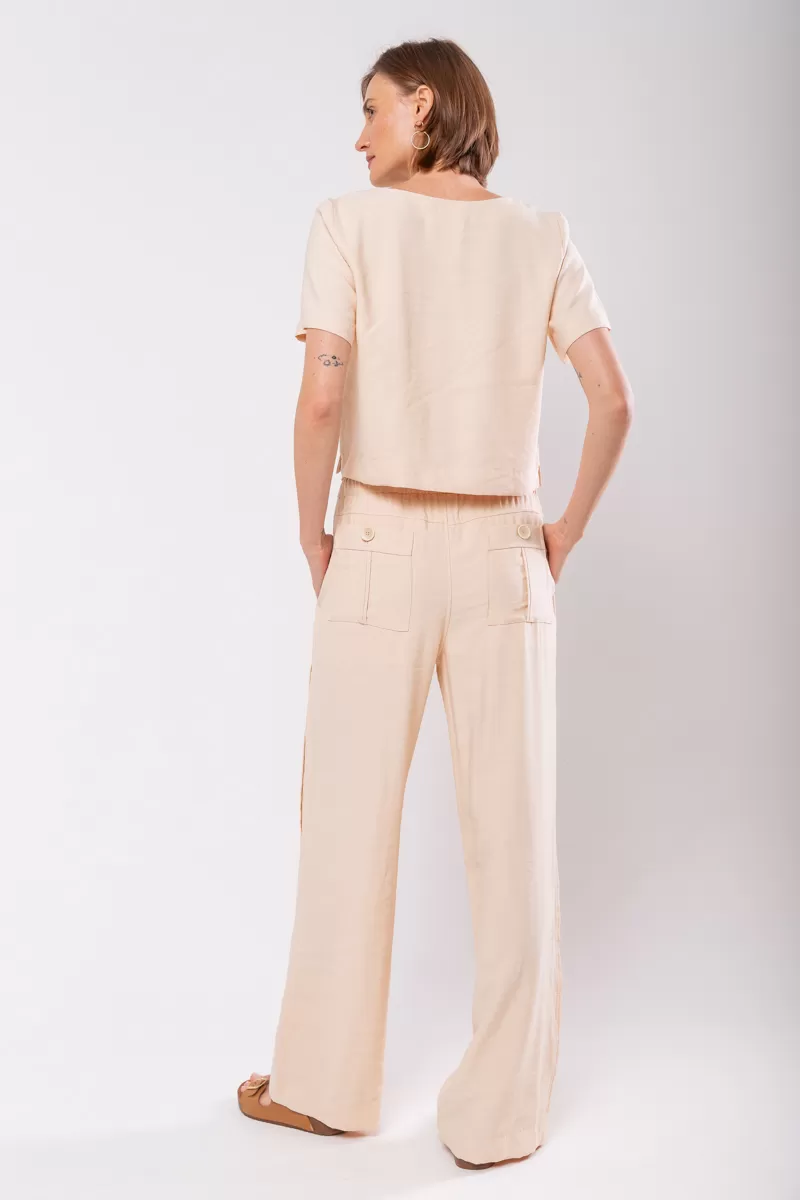 Hidrogênio - BLUSA ALFAIATARIA COM DECOTE V PANACOTA - 19823523