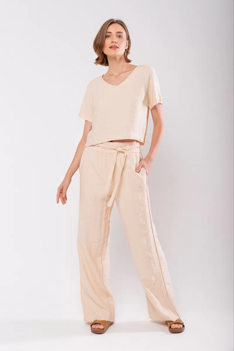 Hidrogênio - BLUSA ALFAIATARIA COM DECOTE V PANACOTA - 19823523