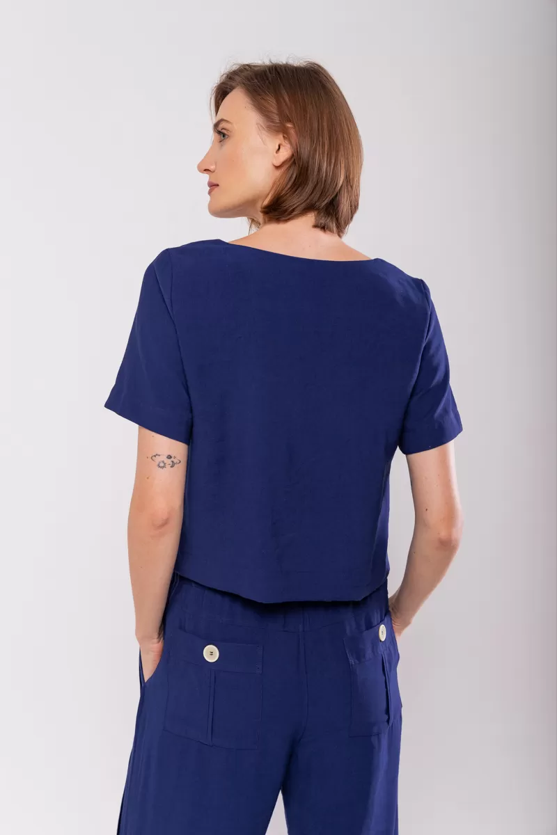 Hidrogênio - BLUSA ALFAIATARIA COM DECOTE V ECLIPSE - 19823207