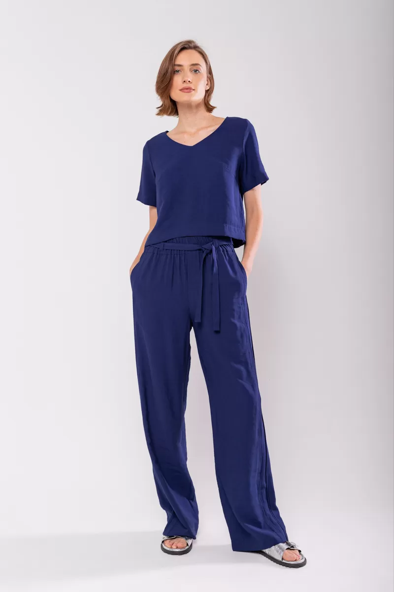 Hidrogênio - BLUSA ALFAIATARIA COM DECOTE V ECLIPSE - 19823207