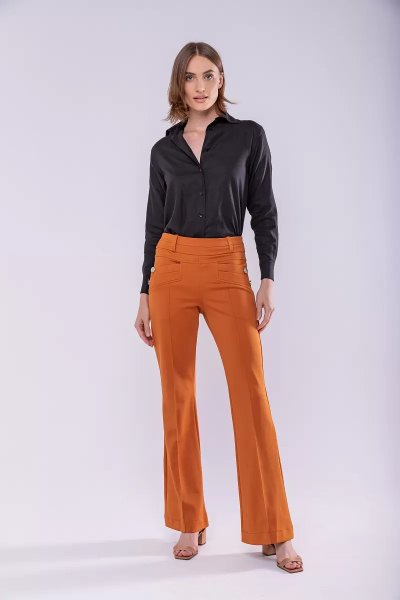 Hidrogênio - CALÇA FLARE AMORA LARANJA - 1950701003
