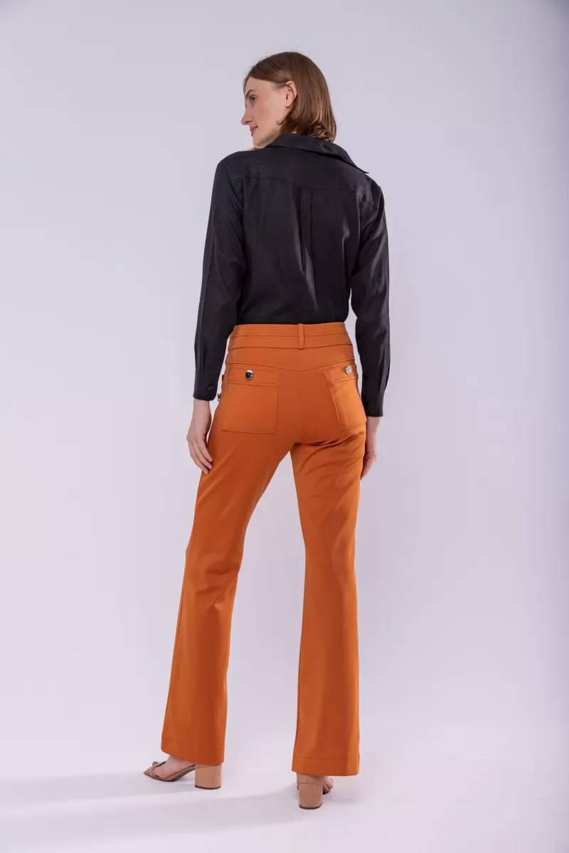 Hidrogênio - CALÇA FLARE AMORA LARANJA - 1950701003