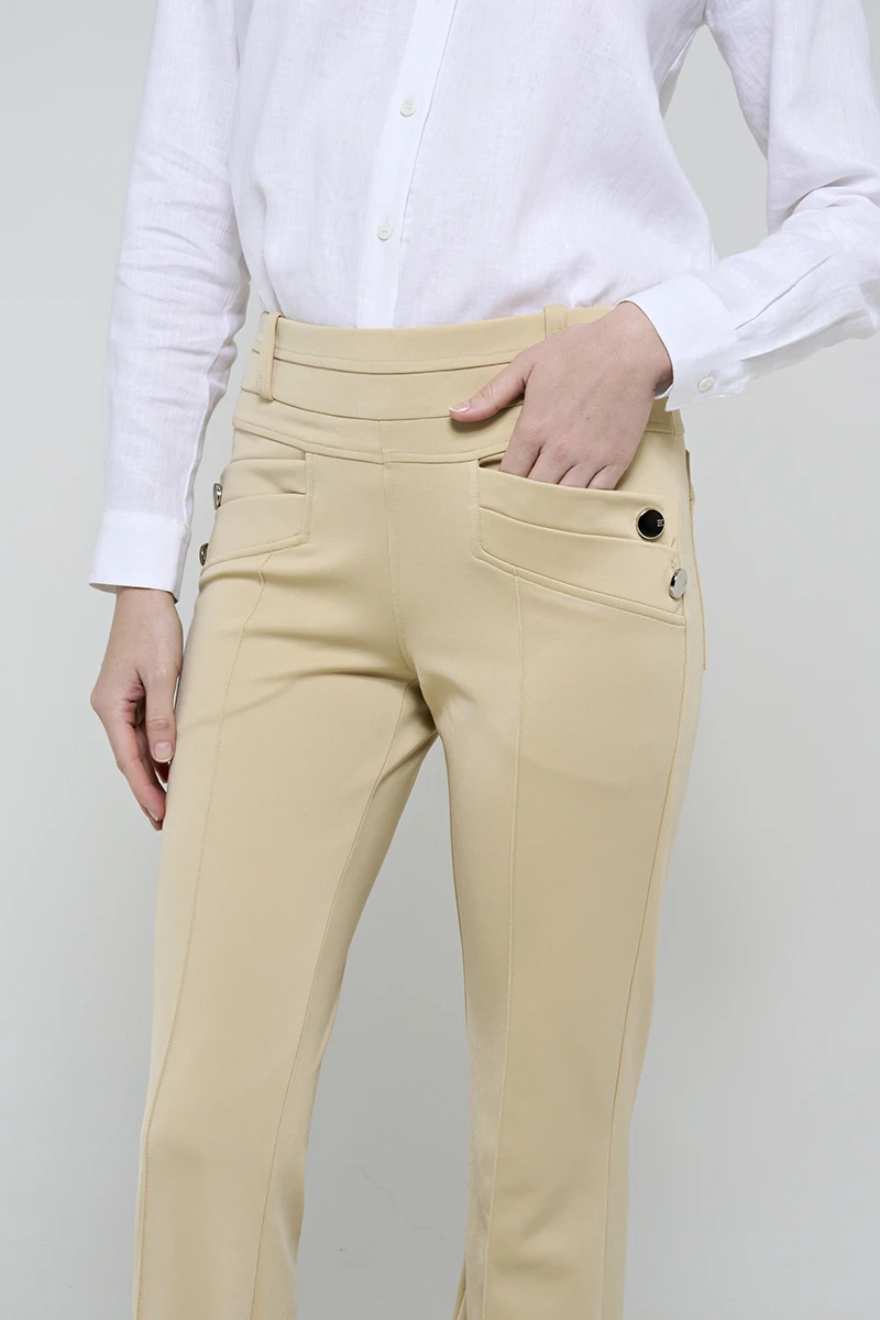 Hidrogênio - CALÇA FLARE AMORA CREME - 19507016