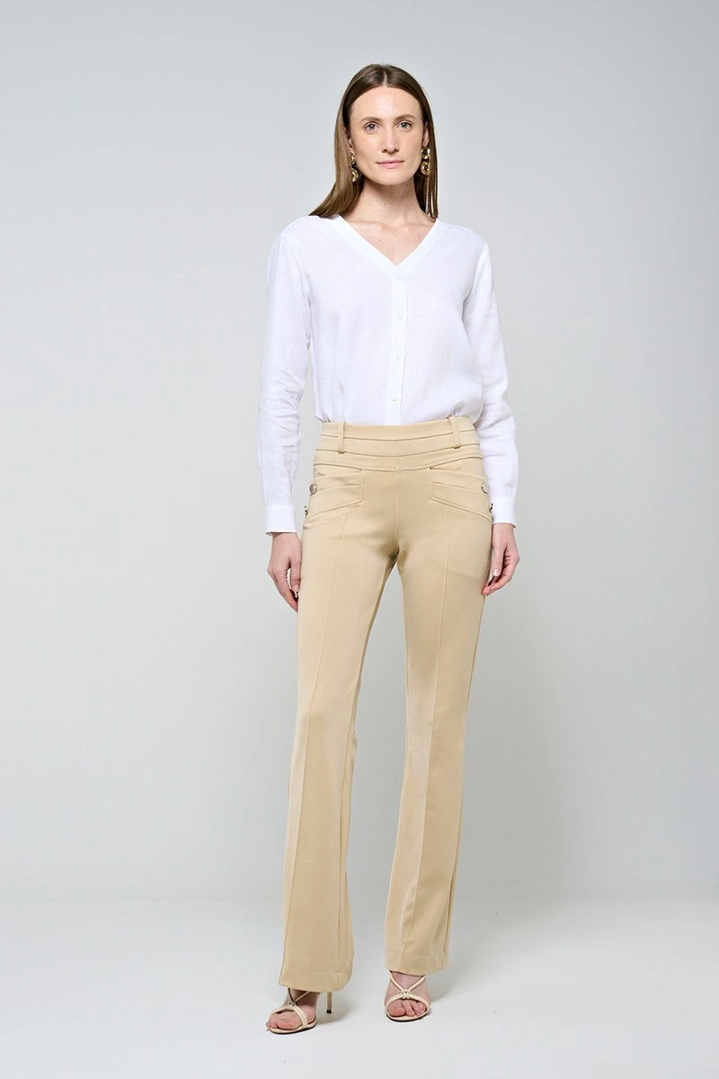 Hidrogênio - CALÇA FLARE AMORA CREME - 19507016