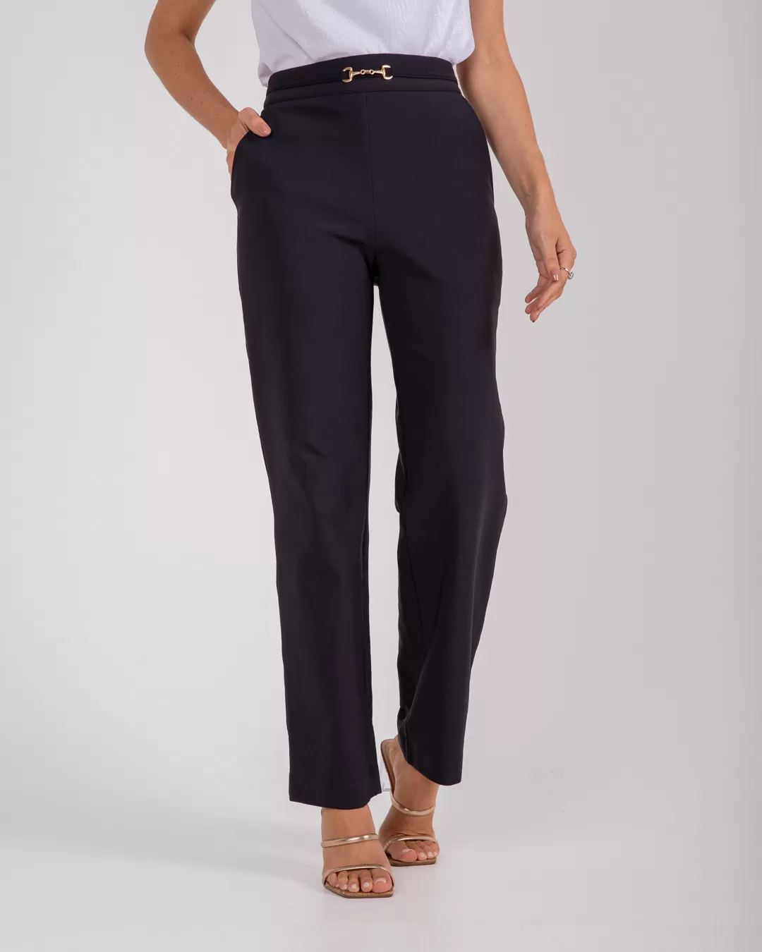 Miss Misses - Pants Miss Misses Metal Detail Front Black - 54072PRETO