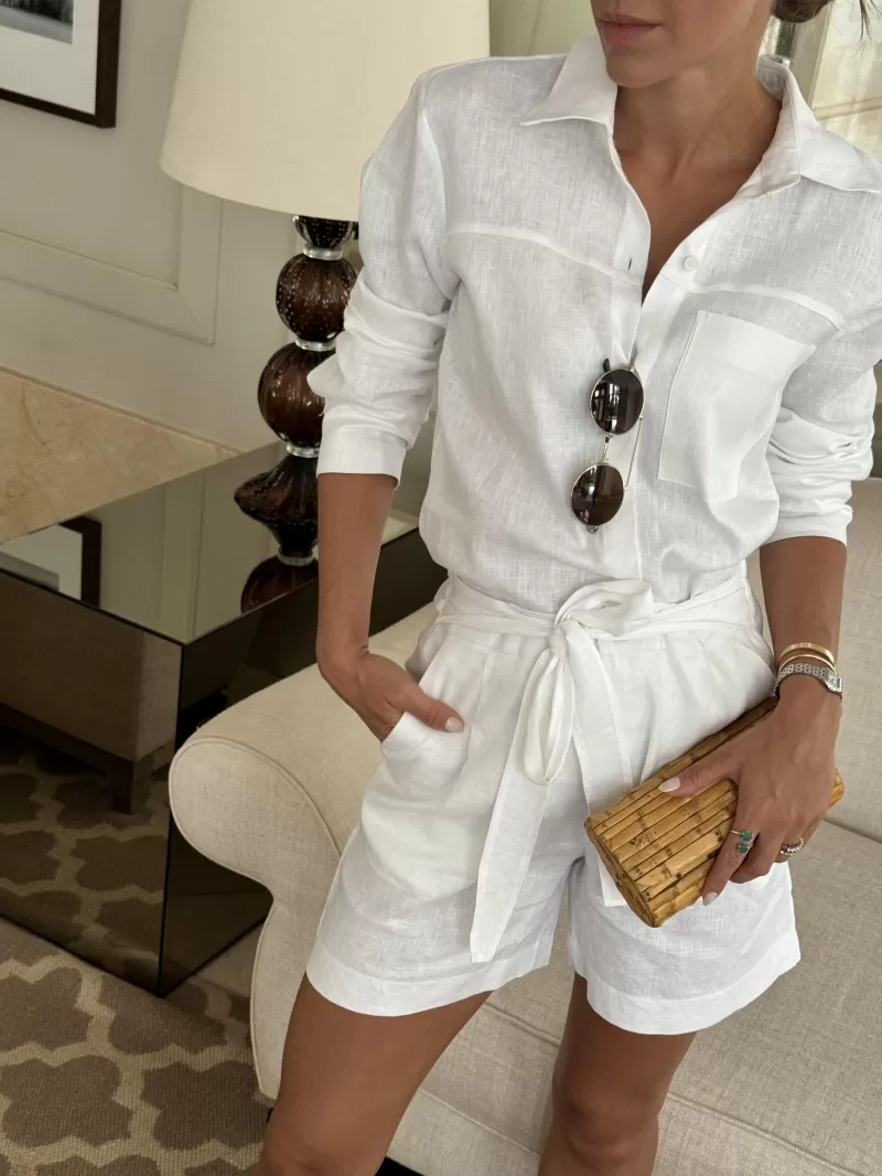Hidrogênio - LINEN SHIRT WITH WHITE POCKET - 19883002