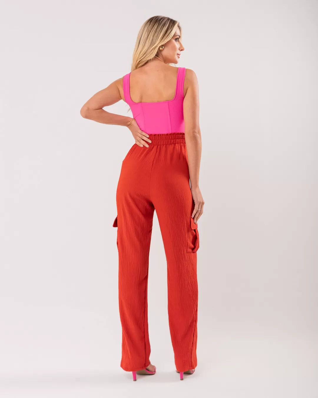 Miss Misses - Cropped Miss Misses Com Ziper Com Barbatana Rosa - 18795ROSA