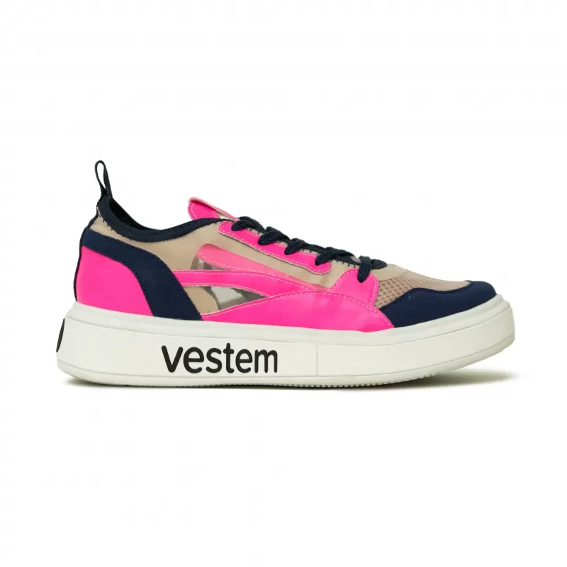 Vestem - Frida Multicolor Navy/Pink Neon Sneakers - TE20.C0500