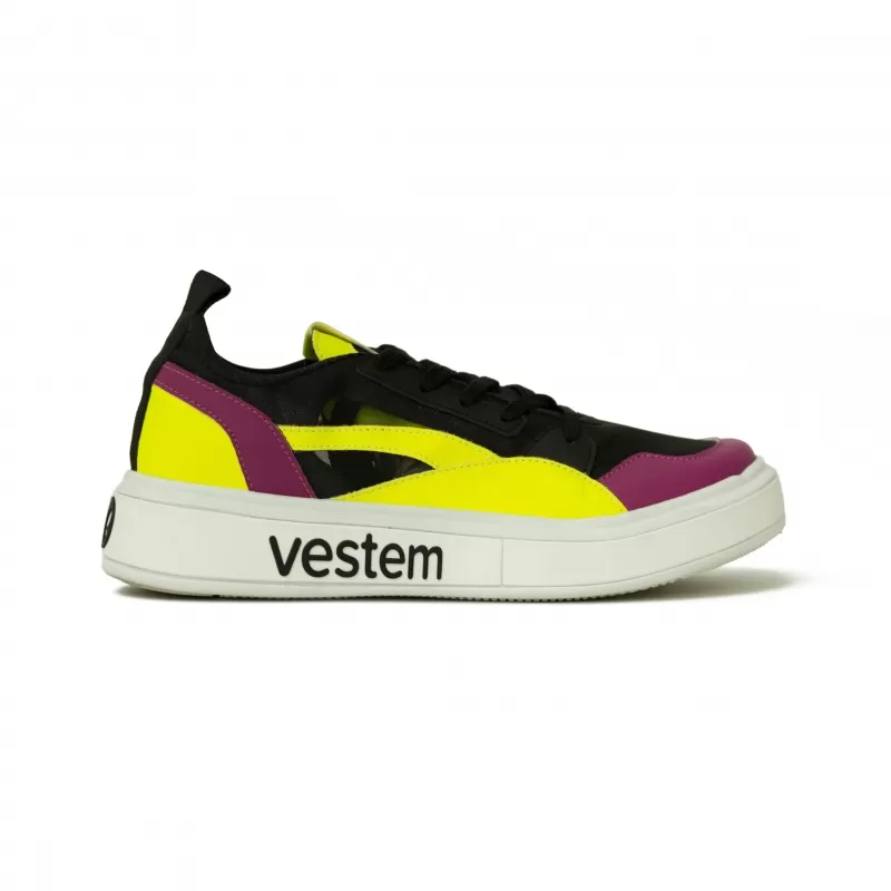 Vestem - Frida Multicolor Black/Neon Yellow Sneakers - TE20.C0311