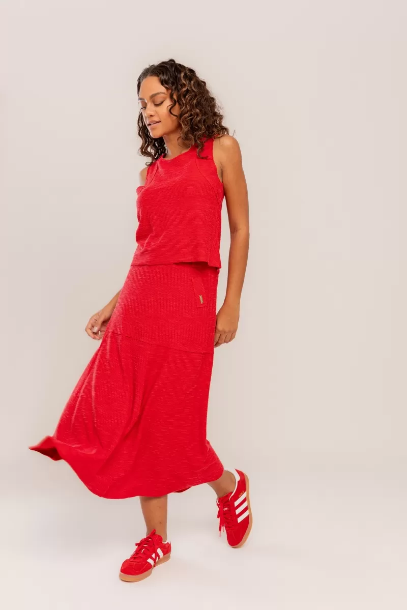 Hidrogênio - REGATA MOLETOM A FIO VERMELHO - 19806008