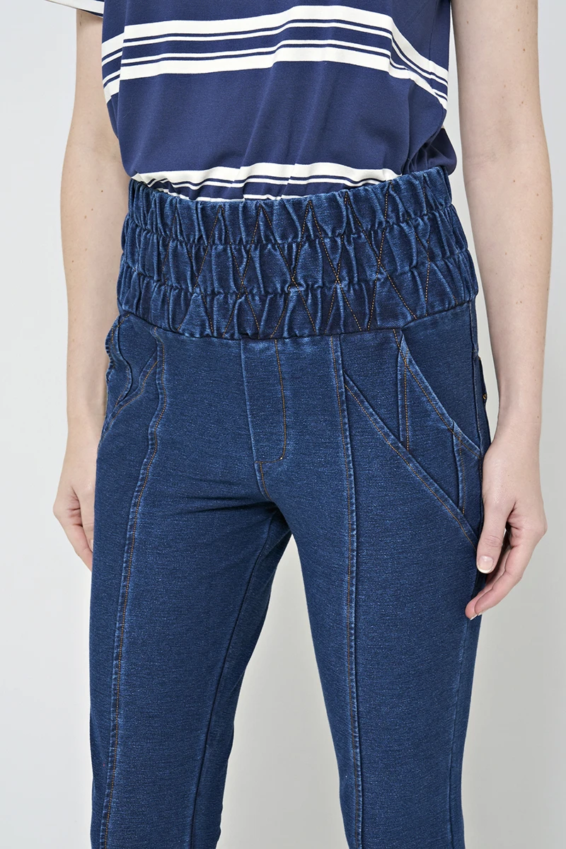 Hidrogênio - VIVIANE JEANS WITH WIDE ELASTIC WAIST - 19358042