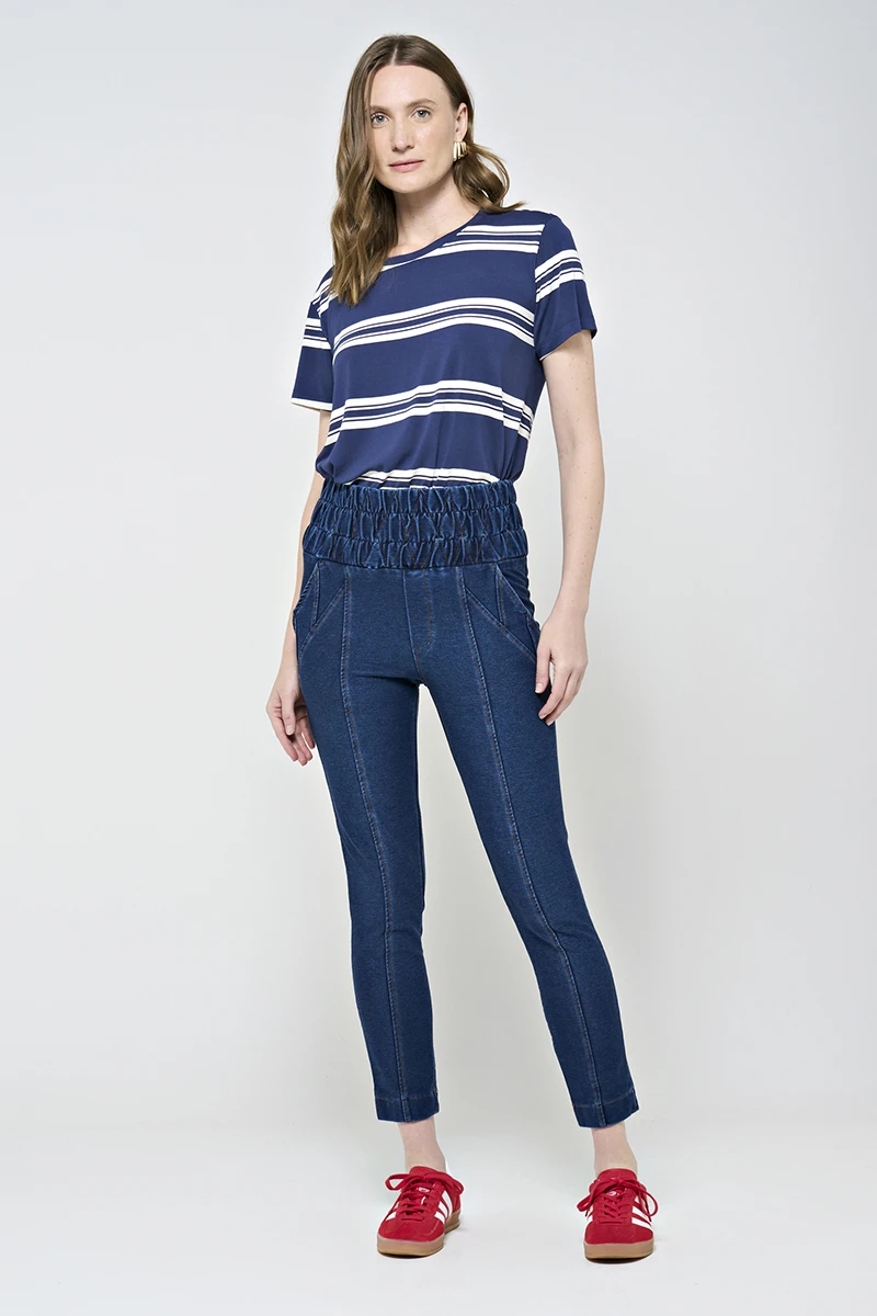 Hidrogênio - VIVIANE JEANS WITH WIDE ELASTIC WAIST - 19358042