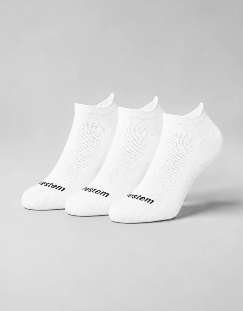 Vestem - Kit with 3 Invisible Towel Socks Wear White - KITMEI12.C0001