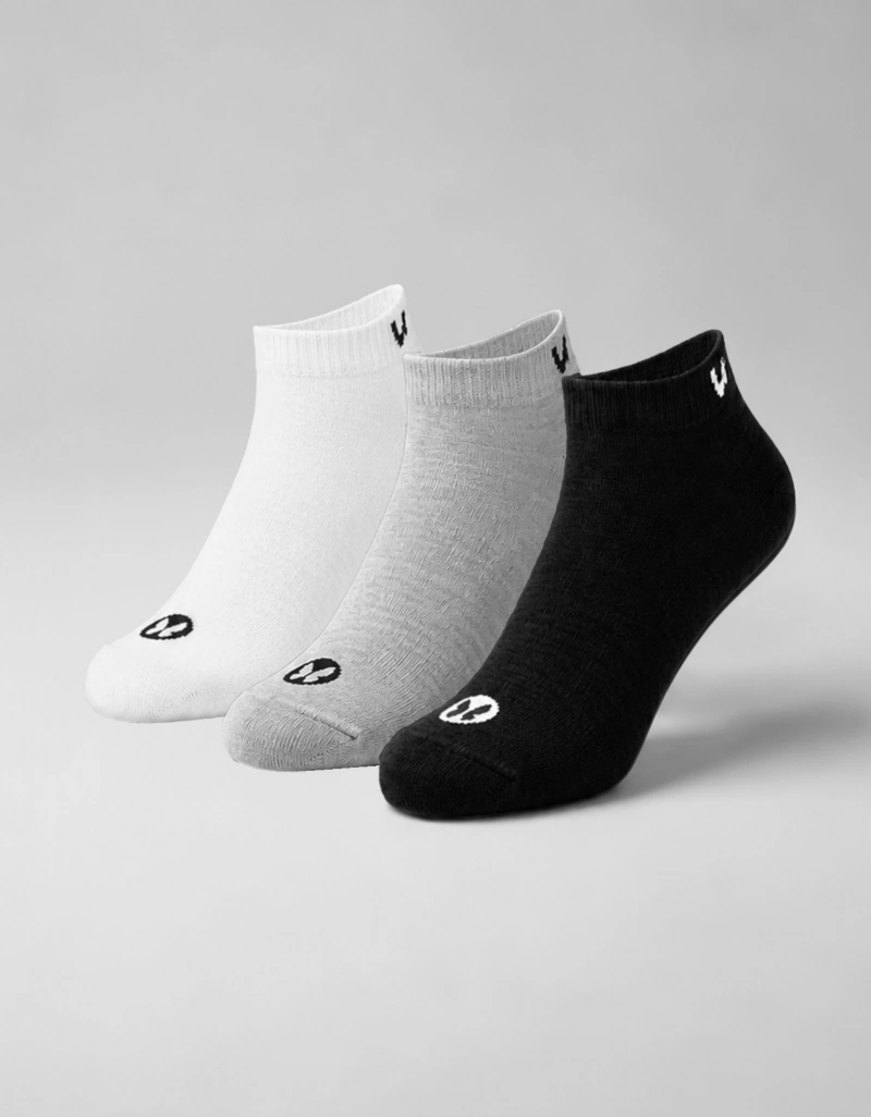 Vestem - Kit C/3 Meia Soquete C/des Vestem Branco e Preto e Mescla - KITMEI13.C0178