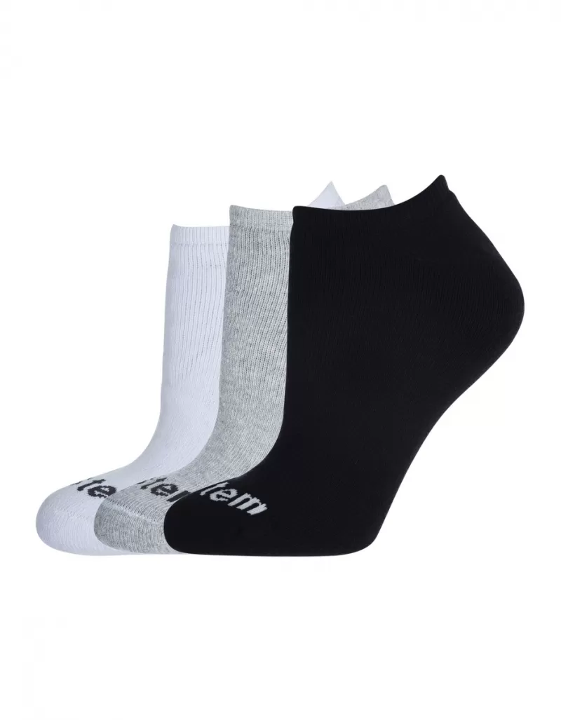Vestem - Kit with 3 Active Invisible Socks Wear White and Black and Mixed - KITMEI15.C0178