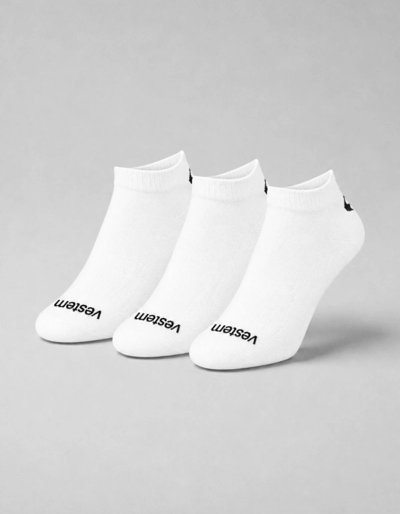 Vestem - Kit C/3 Running Socks Wear White - KITMEI16.C0001