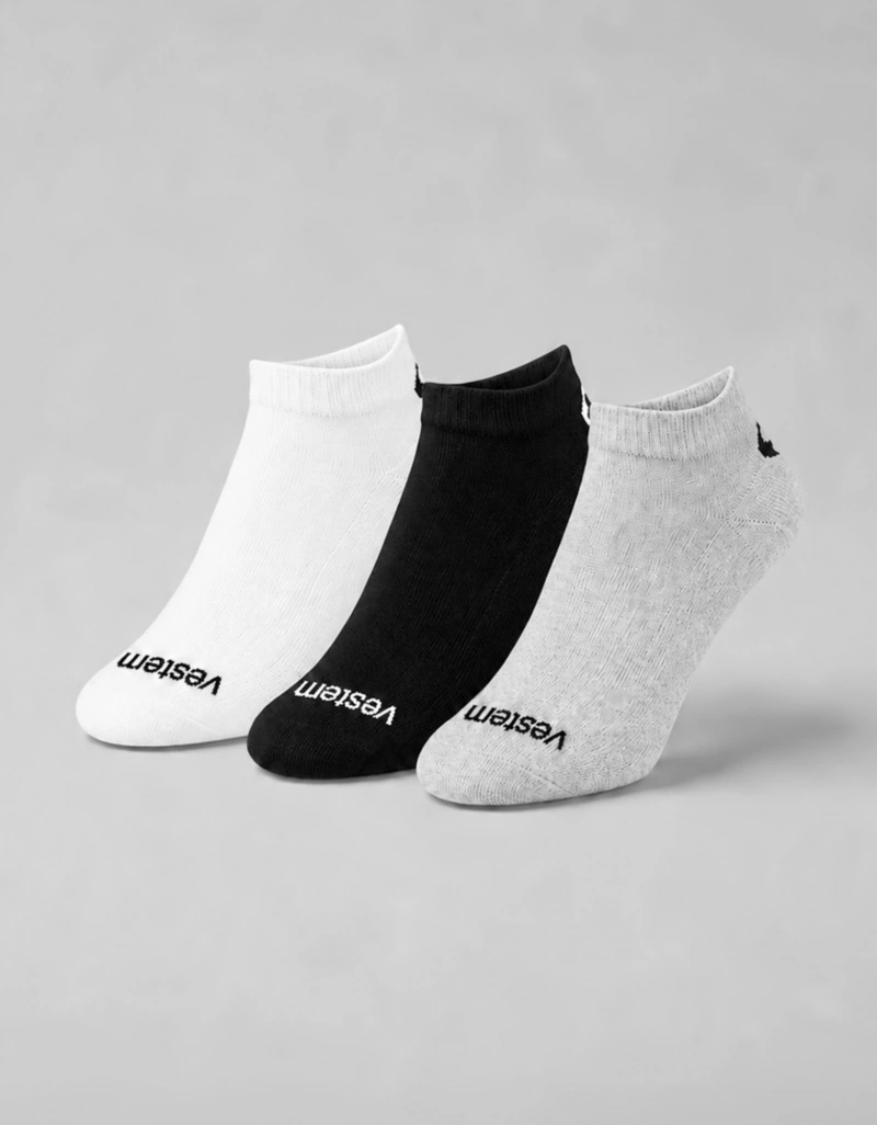 Vestem - Kit C/3 Meia Running Vestem Branco e Preto e Mescla - KITMEI16.C0178