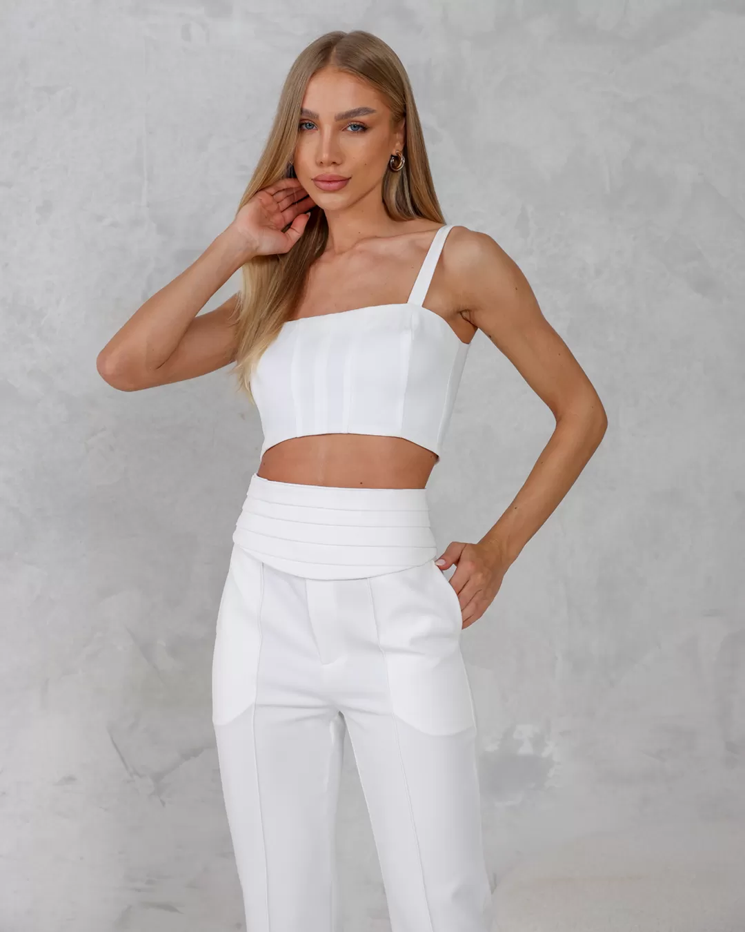 Dot Clothing - Set Dot Clothing Pants and Cropped Offwhite - 2240OFF