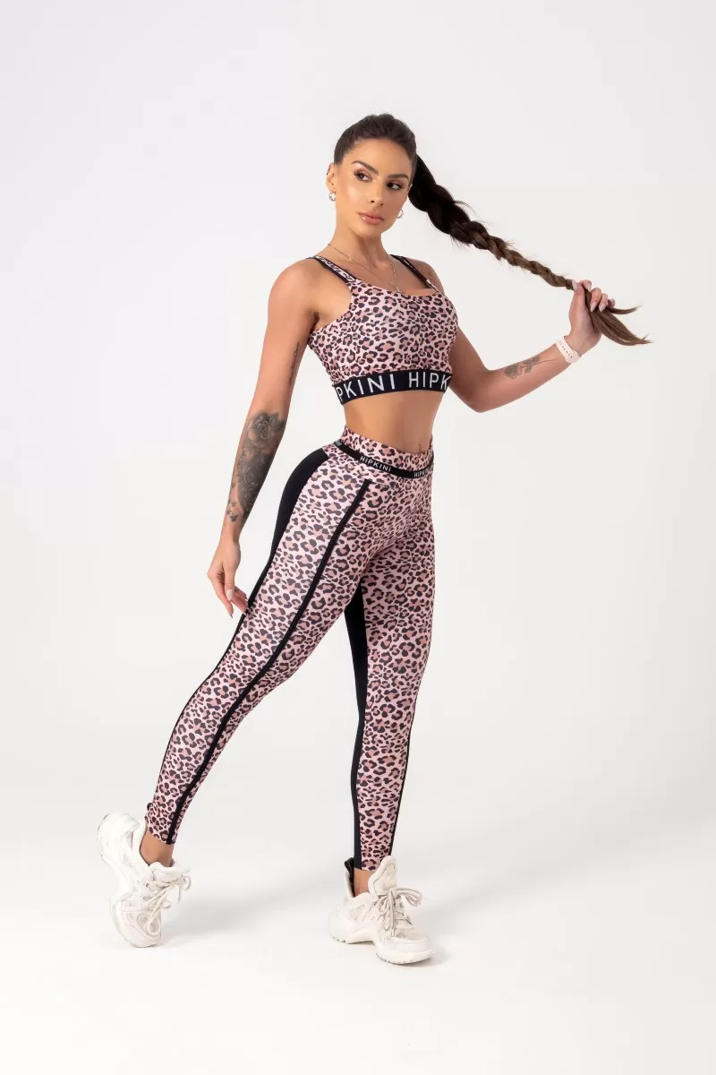 Hipkini - Top Movement Estampa Animal Print Onça Marrom - 33330433