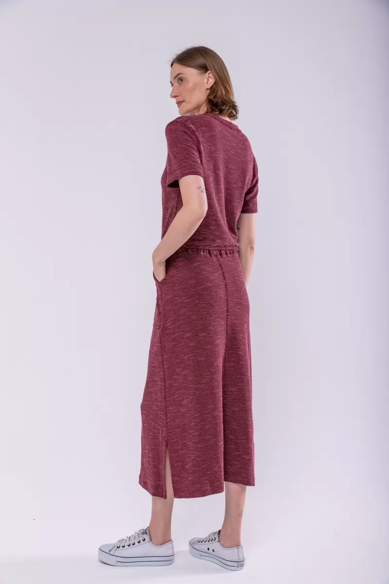 Hidrogênio - SAIA MIDI A FIO FENDA NAS LATERAIS BORDO - 19933097