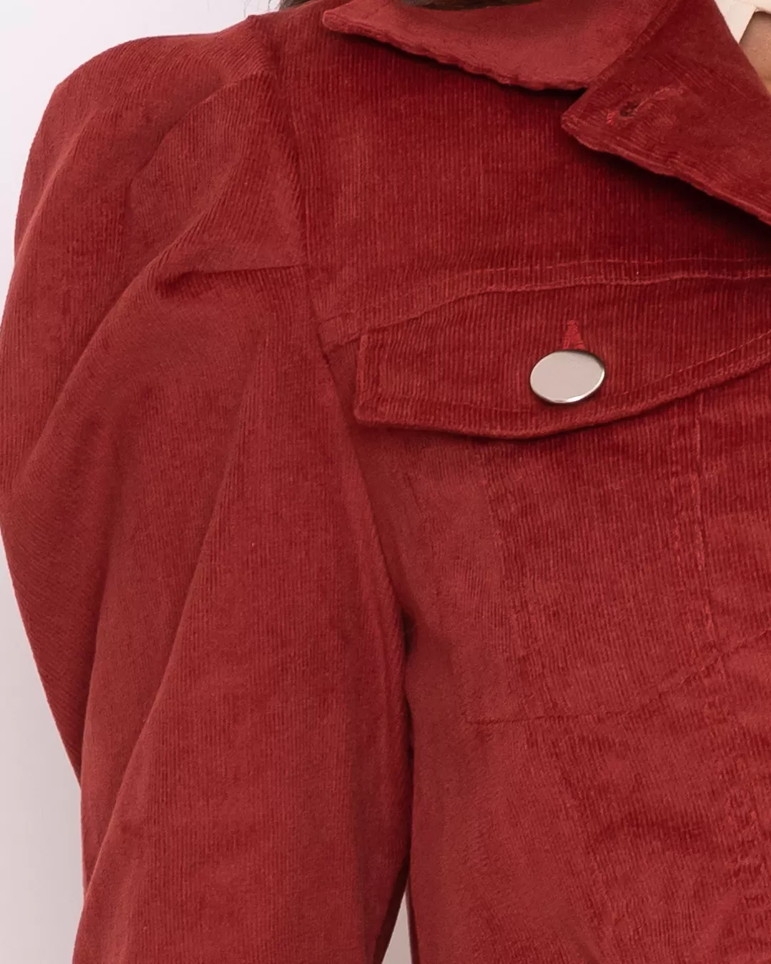 Miss Misses - Jaqueta Miss Misses Veludo Cotele Ferrugem - 18813FERRUGEM