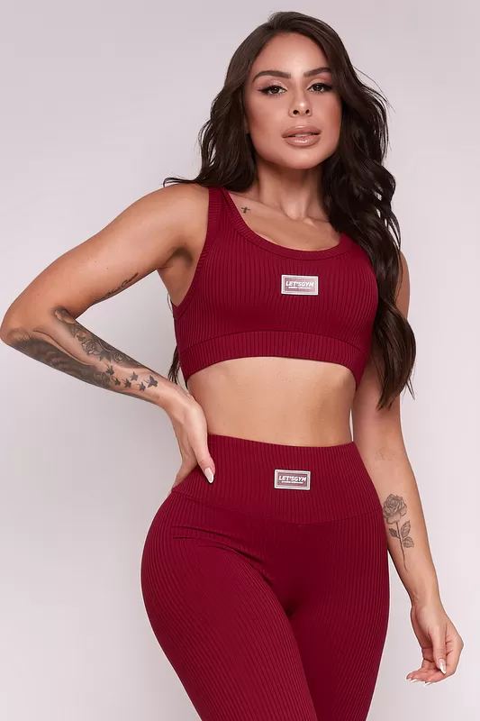Lets Gym - Top Comfort Rib Red - 2298VMR