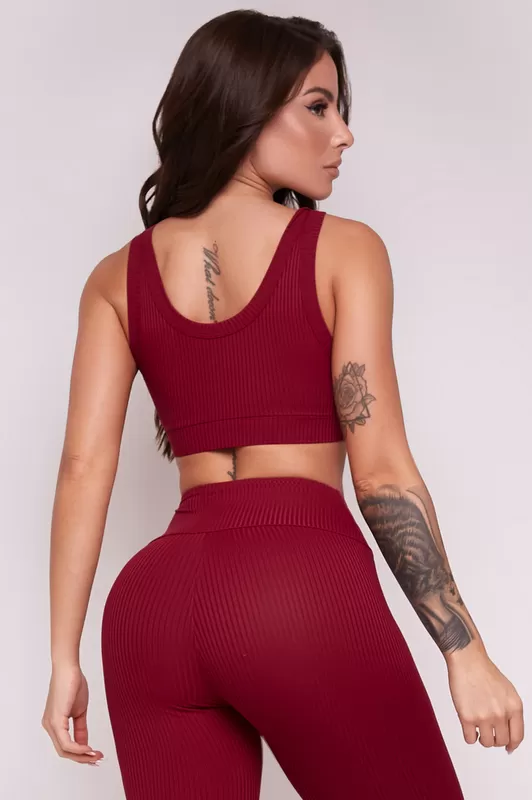 Lets Gym - Top Comfort Rib Red - 2298VMR