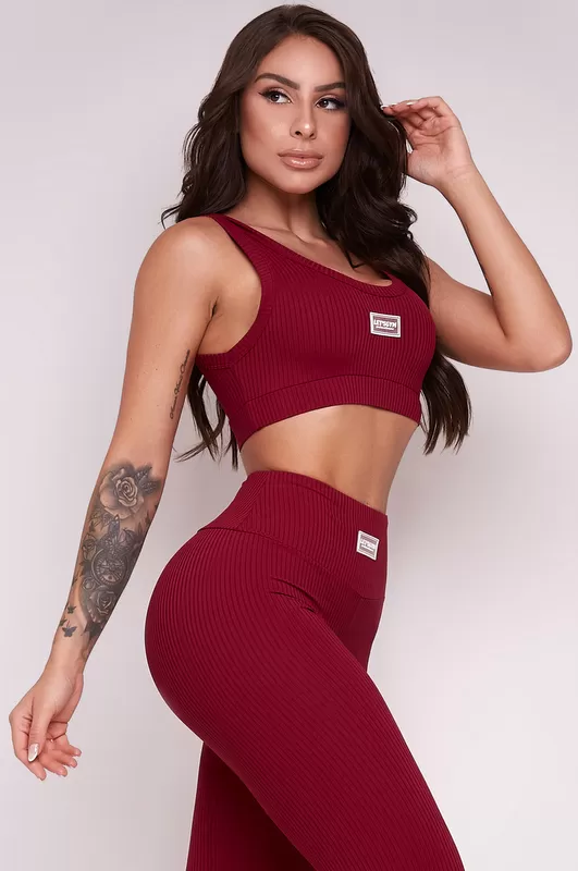 Lets Gym - Top Comfort Rib Vermelho - 2298VMR