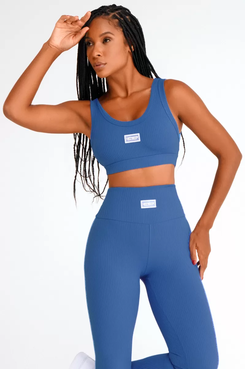 Lets Gym - Top Comfort Rib Azul Escuro - 2298AAZE