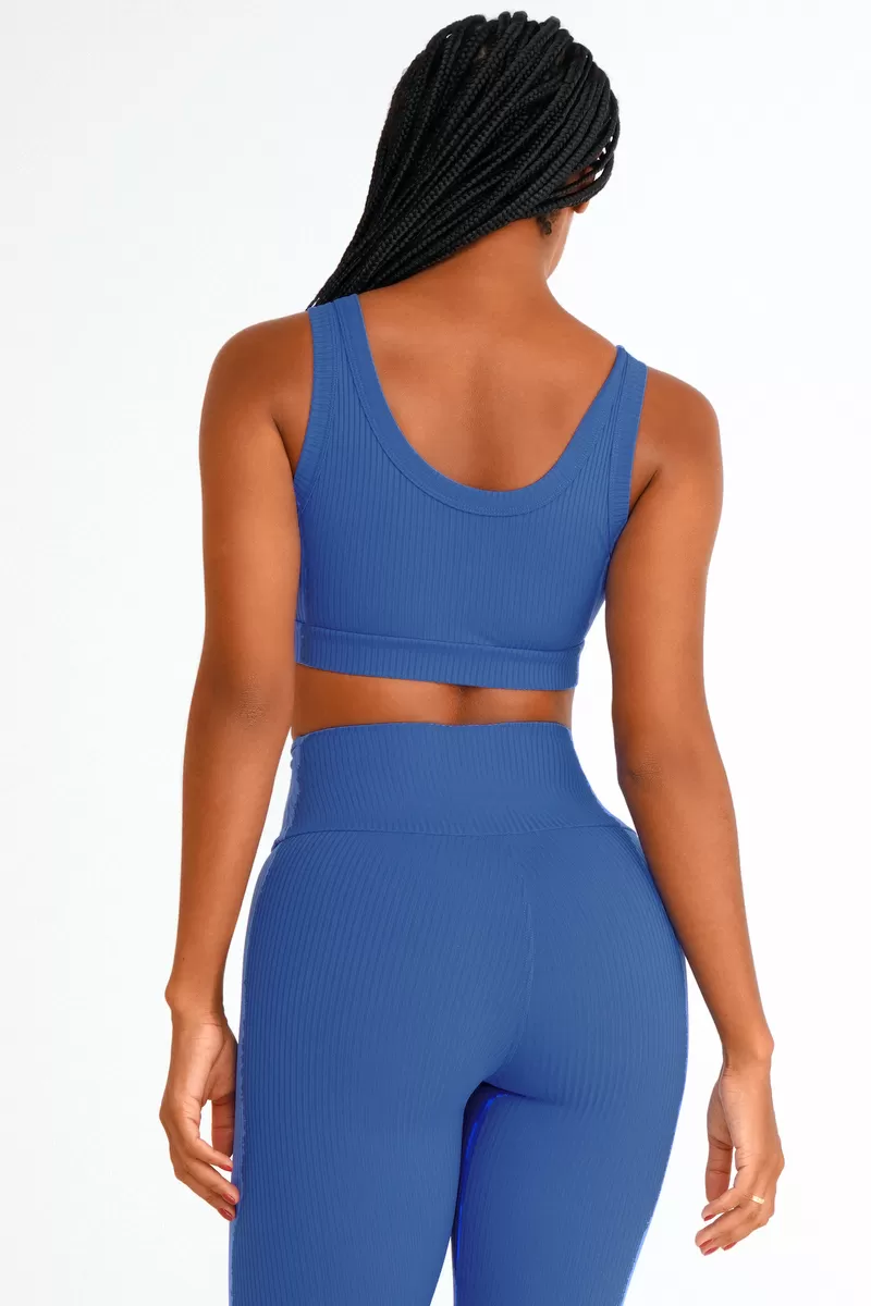 Lets Gym - Top Comfort Rib Dark Blue - 2298AAZE