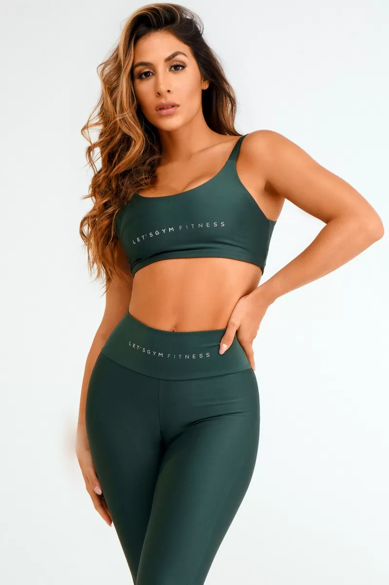 Lets Gym - Top Elevated Basic Green - 1856BVDE