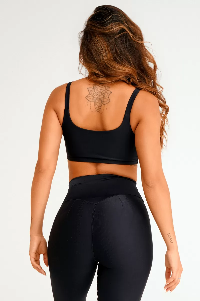 Lets Gym - Top Elevated Basic Black - 1856BPT