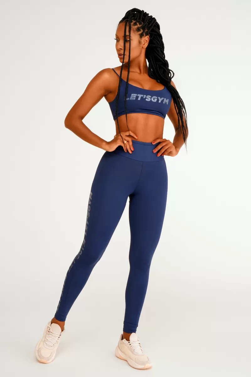 Lets Gym - Legging Light Basic Azul - 2112BAZM