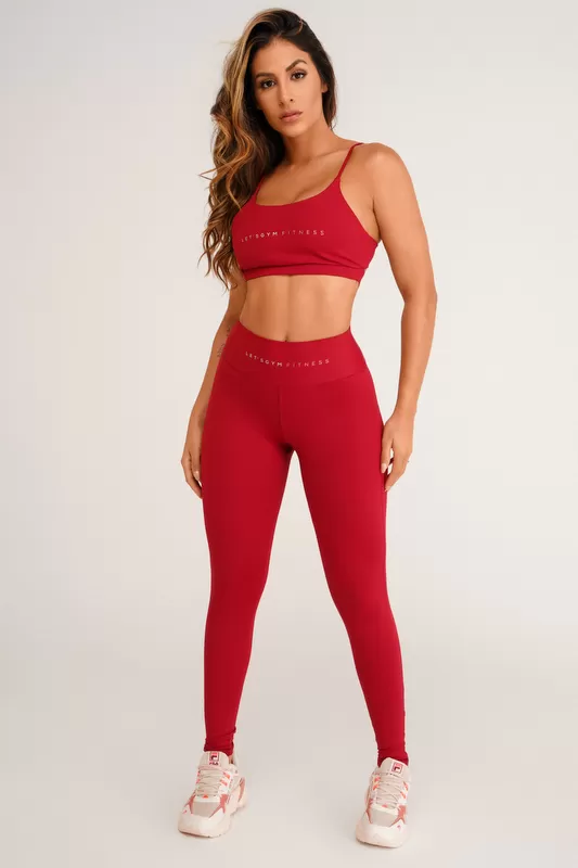 Lets Gym - Legging Hyper Bordo - 2188ABD