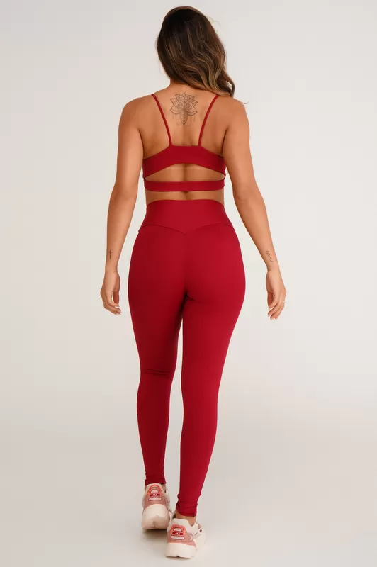 Lets Gym - Legging Hyper Bordo - 2188ABD