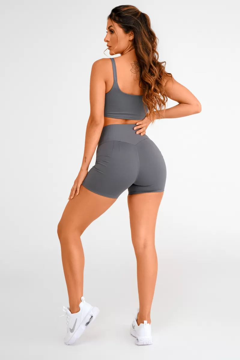 Lets Gym - Short Basic Colors Grafite - 1714EGF